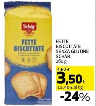 Coop FETTE BISCOTTATE SENZA GLUTINE SCHÄR 260 g offerta