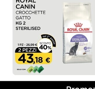 Arcaplanet Royal canin crocchette gatto kg 2 sterilised offerta