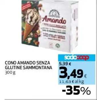 Coop CONO AMANDO SENZA GLUTINE SAMMONTANA 300 g offerta