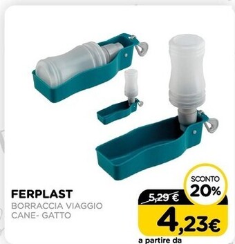 Arcaplanet Ferplast - borraccia viaggio cane gatto offerta