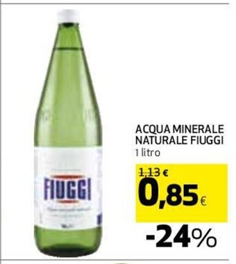 Coop ACQUA MINERALE NATURALE FIUGGI 1 litro offerta