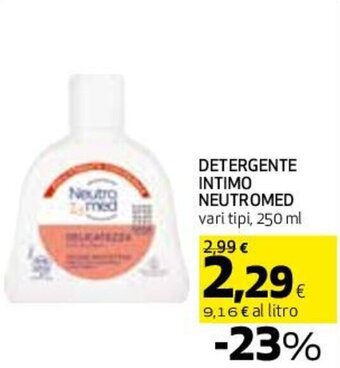 Coop DETERGENTE INTIMO NEUTROMED vari tipi, 250 ml offerta