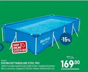 Cfadda Bestway piscina rettangolare steel pro offerta