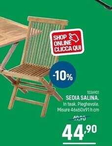 Cfadda Sedia salina offerta