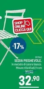 Cfadda Sedia pieghevole offerta