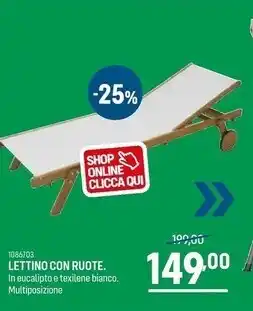 Cfadda Lettino con ruote offerta