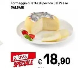 Iper La Grande Galbani formaggio di latte di pecora bel paese offerta