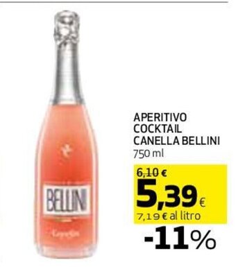 Coop APERITIVO COCKTAIL CANELLA BELLINI 750 ml offerta
