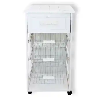 Franzy's Teti carrello portafrutta 3 cesti bianco offerta