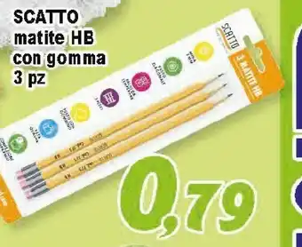 Scatto Matite Hb Con Gomma 3 Pz