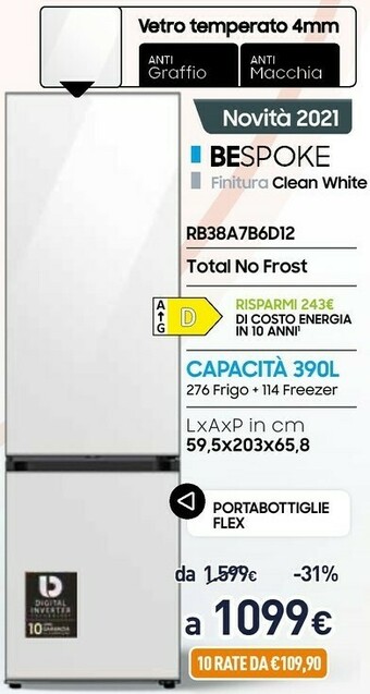 Unieuro Samsung RB38A7B6D12 Bespoke offerta