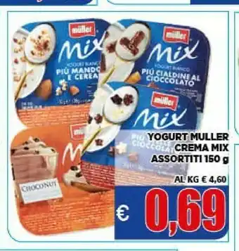 Vivo Supermercati Muller Mix Yogurt Al Cocco Più Cioccolato 150 G(ml) offerta
