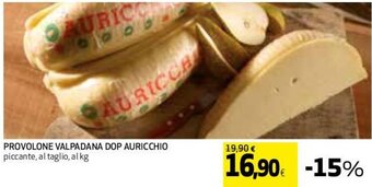 Coop PROVOLONE VALPADANA DOP AURICCHIO offerta