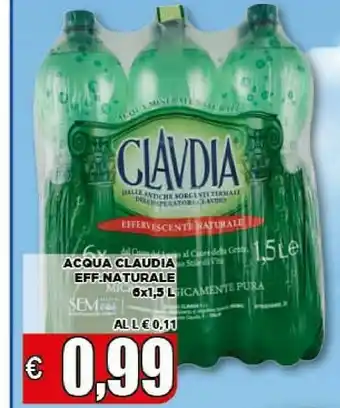 Vivo Supermercati Claudia Acqua Effervescente Minerale Naturale offerta