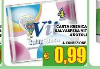 Vivo Supermercati Vit Carta Igienica Salvaspesa 4 Rotoli offerta