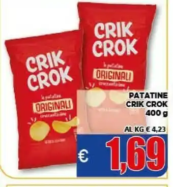 Vivo Supermercati Crik crok Patatine Più Croccanti Extra Crunchy 400 G(ml) offerta