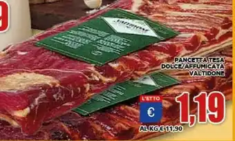 Vivo Supermercati Valtidone Pancetta Tesa Dolce offerta