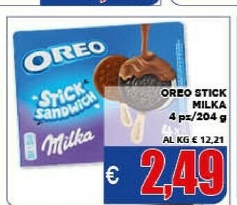 Vivo Supermercati Milka Oreo Stick 204g offerta