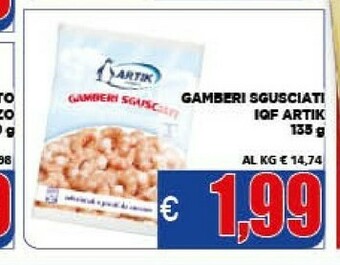 Vivo Supermercati Artik Gamberi Sgusciati 135g offerta