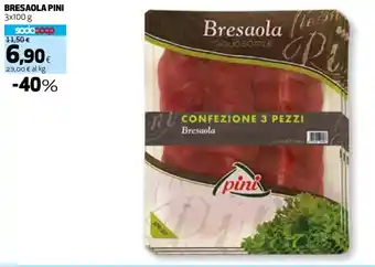 Coop BRESAOLA PINI 3x100 g offerta