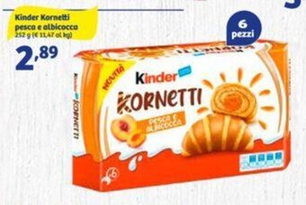 In'S Mercato Kinder Kornetti pesca e albicocca 252 g offerta