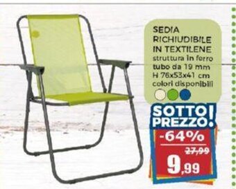 Happy Casa SEDIA RICHIUDIBILE IN TEXTILENE offerta