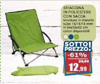 Happy Casa SPIAGGINA IN POLIESTERE CON SACCA offerta