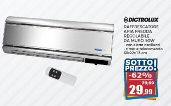 Happy Casa DICTROLUX RAFFRESCATORE ARIA FREDDA REGOLABILE DA MURO 50W offerta