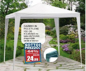 Happy Casa GAZEBO IN POLIETILENE 100 GR offerta
