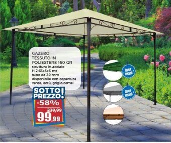 Happy Casa GAZEBO TESSUTO IN POLIESTERE 160 GR offerta