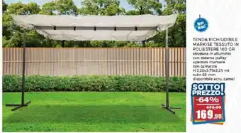 Happy Casa TENDA RICHIUDIBILE MARKISE TESSUTO IN POLIESTERE 160 GR offerta