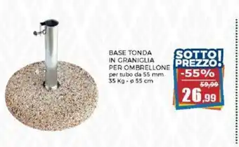 Happy Casa BASE TONDA IN GRANIGLIA PER OMBRELLONE offerta