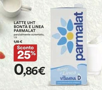 Coop Parmalat Bontà E Linea Latte Parzialmente Scremato 1000 G(ml) offerta