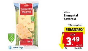 Milbona Emmental bavarese 400 g