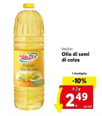 Lidl Vita D'or Olio di semi di colza 1 l offerta