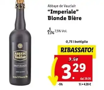 Abbaye de Vauclair "Imperiale" Blonde Bière 0,75 l