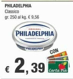 Crai Mondelez Philadelphia Classico 250 G(ml) offerta