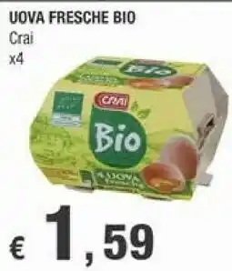 Crai Crai - 4 Uova Fresche Categoria A Bio 200 G(ml) offerta