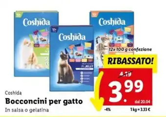 Lidl Coshida Bocconcini per gatto 12x 100 g offerta