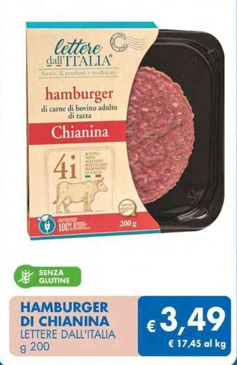 MD Discount HAMBURGER DI CHIANINA LETTERE DALL'ITALIA g 200 offerta