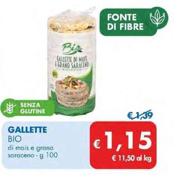 MD Discount GALLETTE BIO di mais e grano saraceno - g 100 offerta