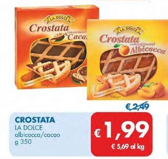 MD Discount CROSTATA LA DOLCE albicocca/cacao g 350 offerta
