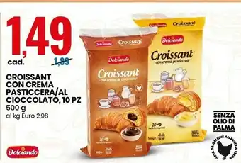 Eurospin Dolciando - Croissant Con Crema Pasticciera/ al Cioccolato 10 Pz 500 G offerta
