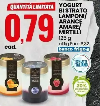 Eurospin Le Nostre Stelle Yogurt Di Strato Lamponi / Arance Amare / Mirtilli offerta