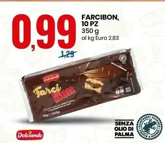 Eurospin Dolciando Farcibon Senza Olio Di Palma 10Pz offerta