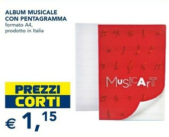 Album Musicale Con Pentagramma Formato A4