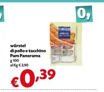 Borello Supermercati Pam Panorama Wurstel Di Pollo E Tacchino offerta