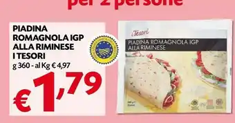 Borello Supermercati I tesori Piadina Romagnola Igp Alla Riminese offerta