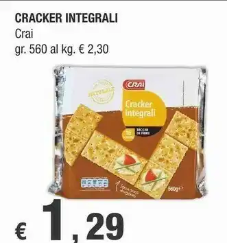 Crai - Cracker Integrali 560 G(ml)