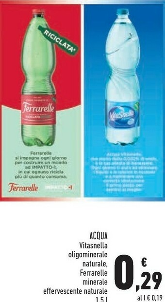 Conad Ferrarelle Acqua Minerale Effervescente Naturale offerta